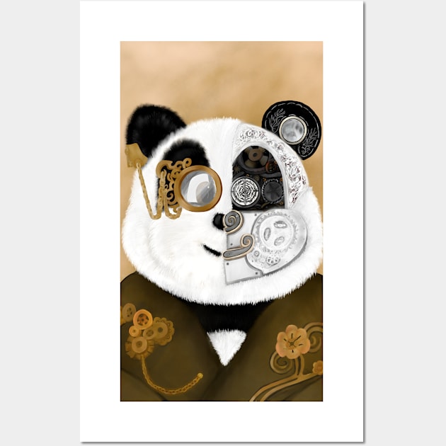 SteamPunk Panda Wall Art by IluminatedPanda